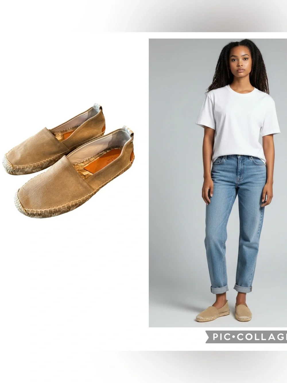Rag & Bone Suede Espadrille Flats Taupe Size 39